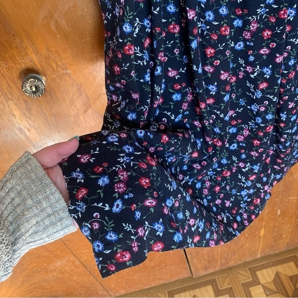 Kathie Lee plus Collection Black Floral Printed Dress midi size 18 vintage - Picture 10 of 10